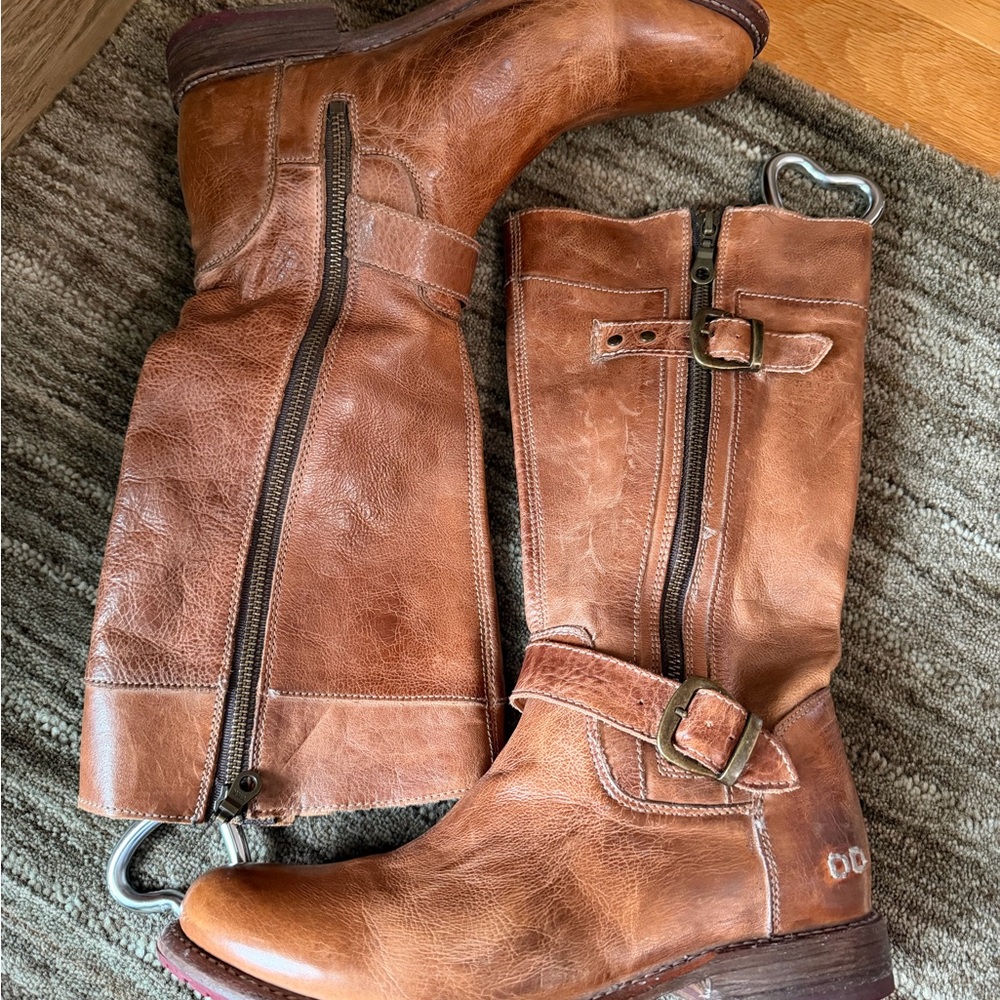 Bed Stu Leather GoGo Boots with Buckles and Zippers - Picture 4 of 9